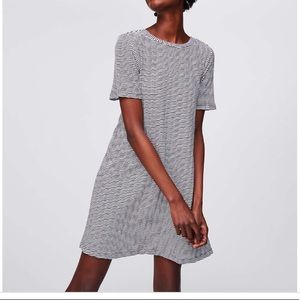 NWT Loft black and white swing dress